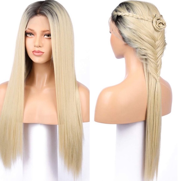 ANNE 22” FULL LACE 613 OMBRÉ STRAIGT LACEFRONT WIG main image 8